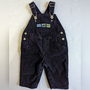 Gymboree Corduroy Baby Overalls Blue Fishing 3-6 Months